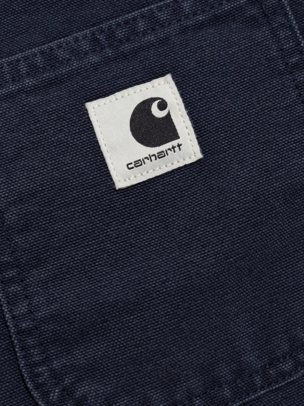 Carhartt Corduroy-collar Organic-cotton Coat In Blue