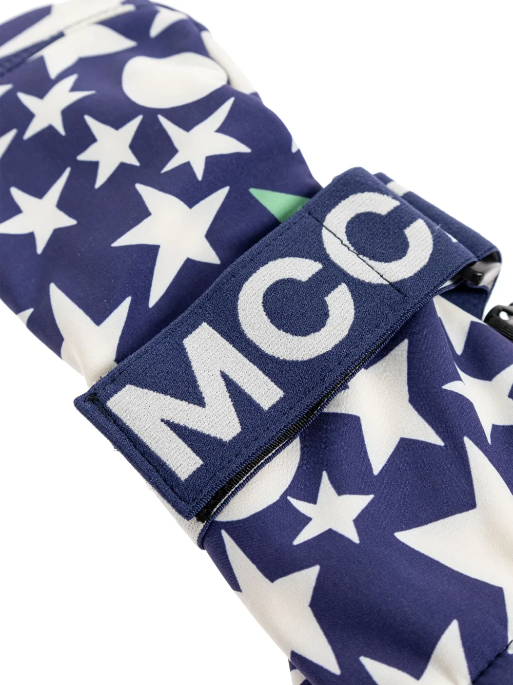 Stella McCartney Kids star-print wristband mittens Blauw