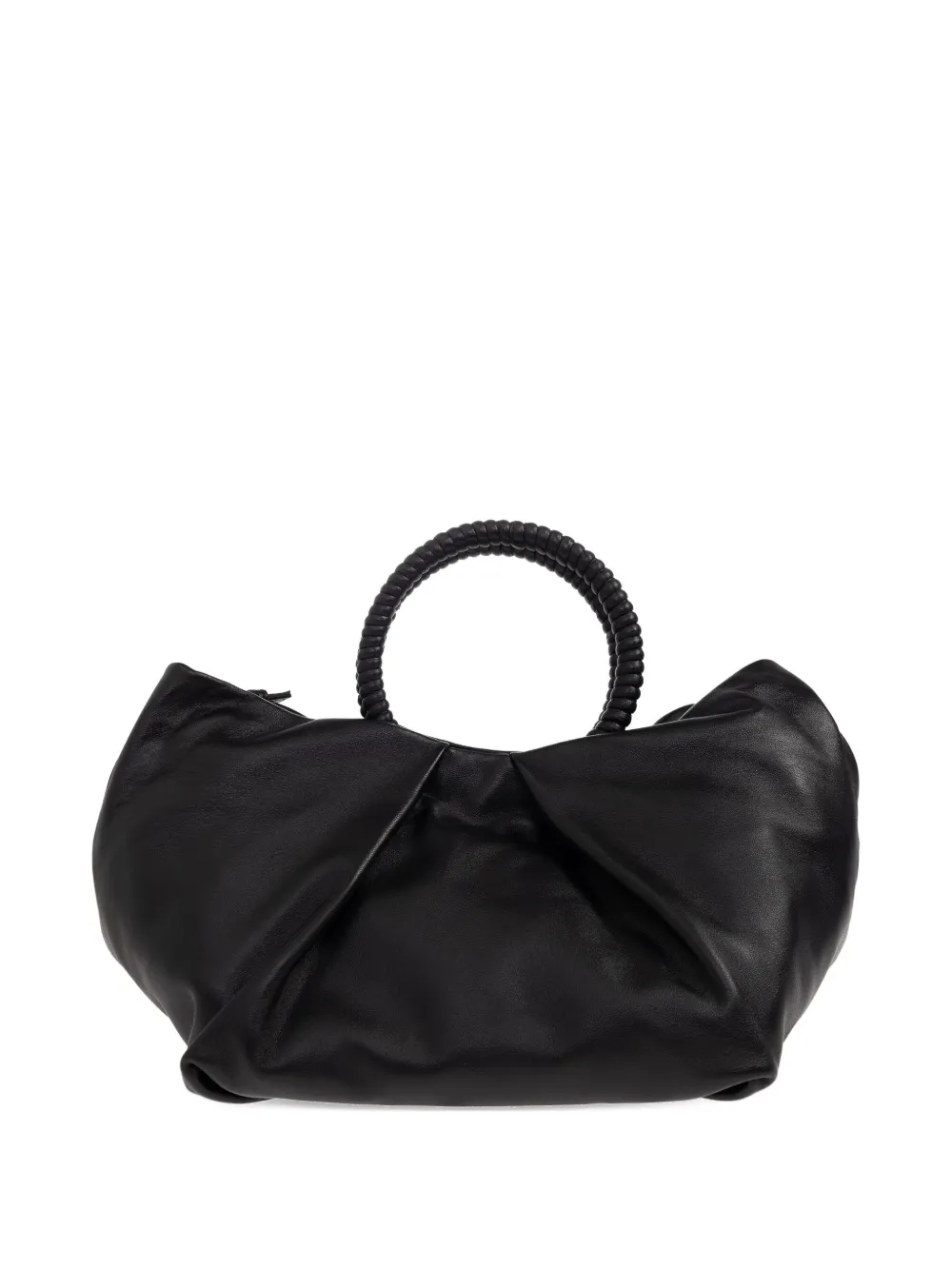 IRO Sun pleated leather tote bag | Black | Image 1