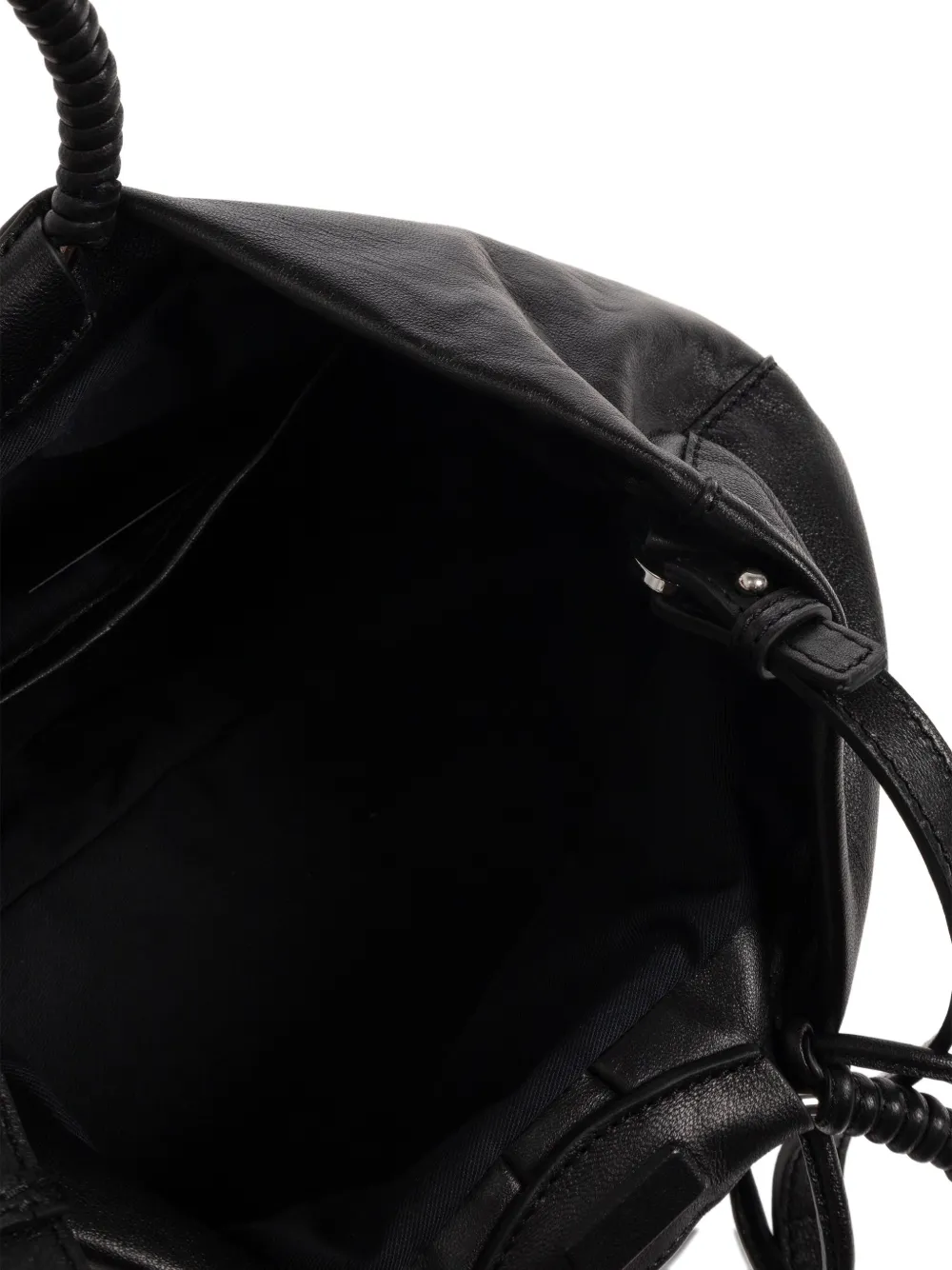 Iro Sun Pleated Leather Tote Bag In Black