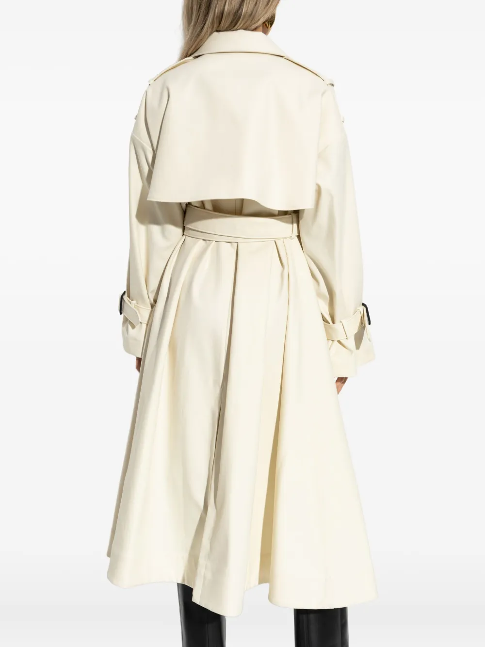 Givenchy Jas met ceintuur en dubbele rij knopen Wit