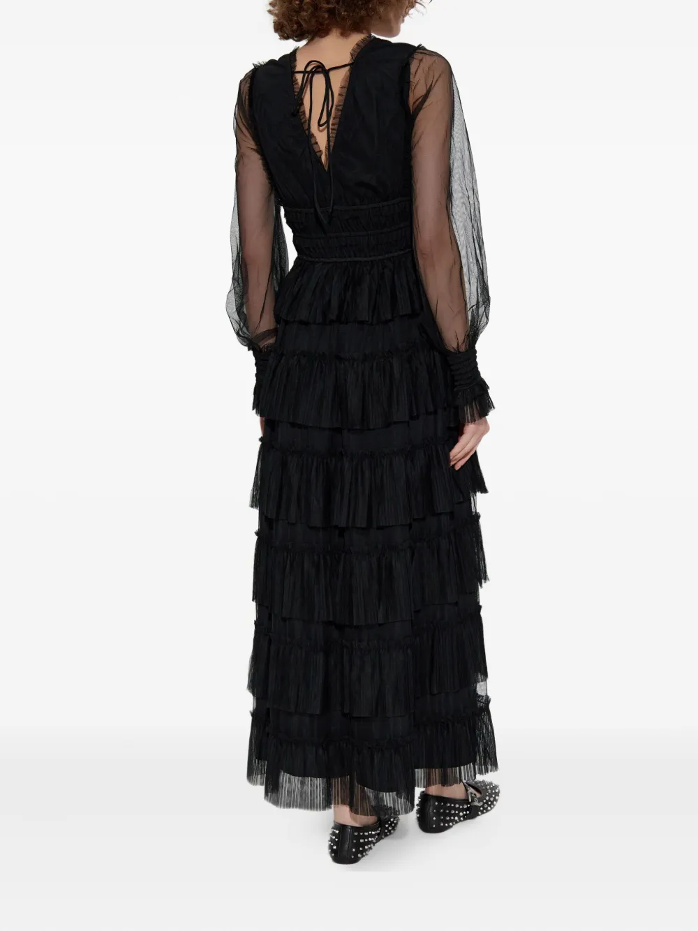 AllSaints Jurk met ruches Zwart