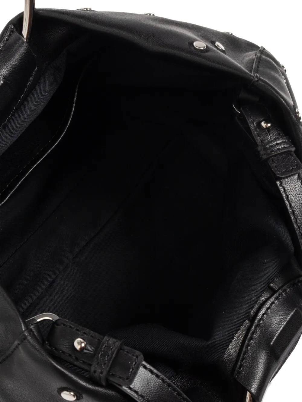 Iro Sun Ring-handle Studded Tote Bag In Black