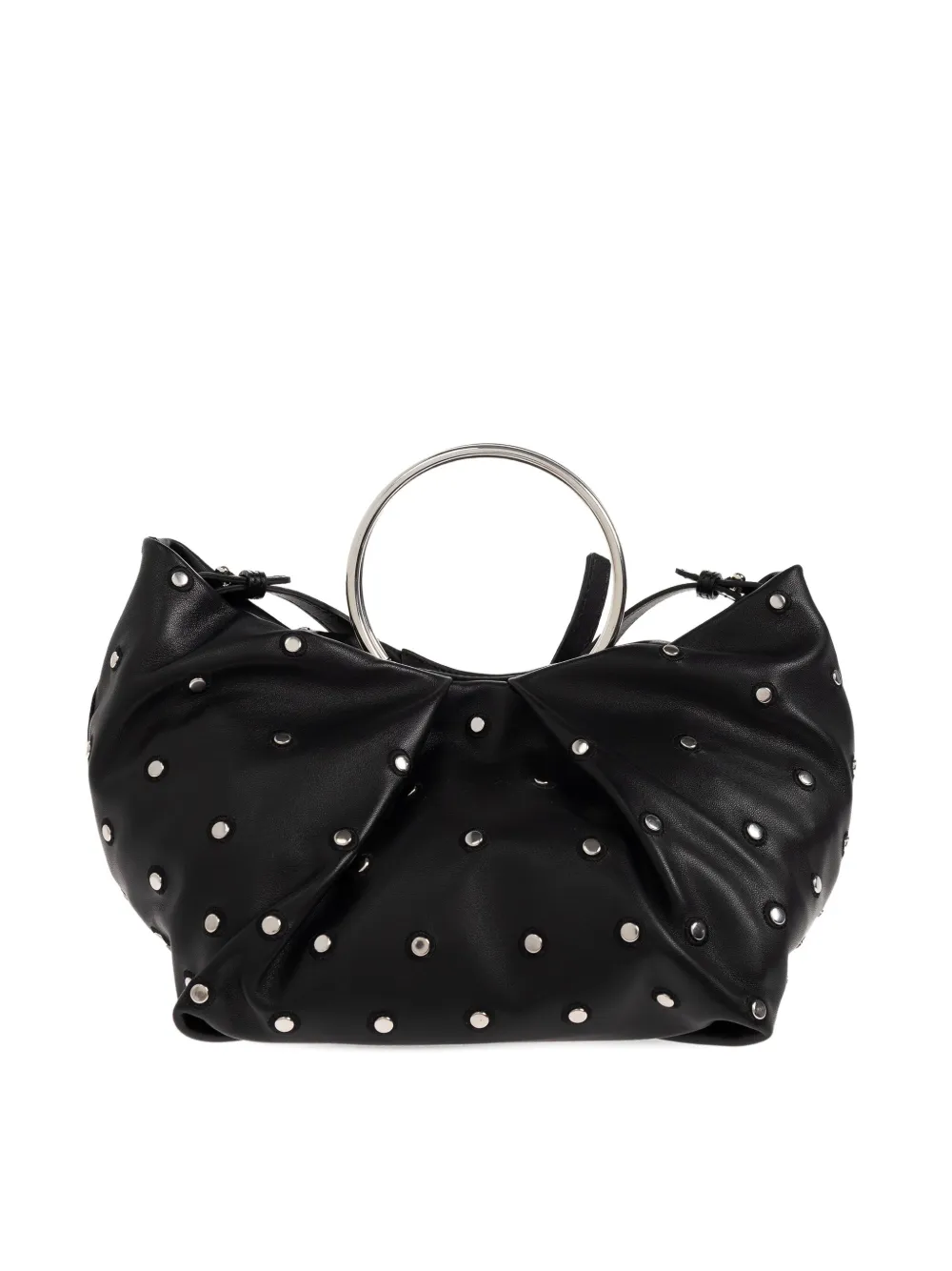 Iro Sun Ring-handle Studded Tote Bag In Black