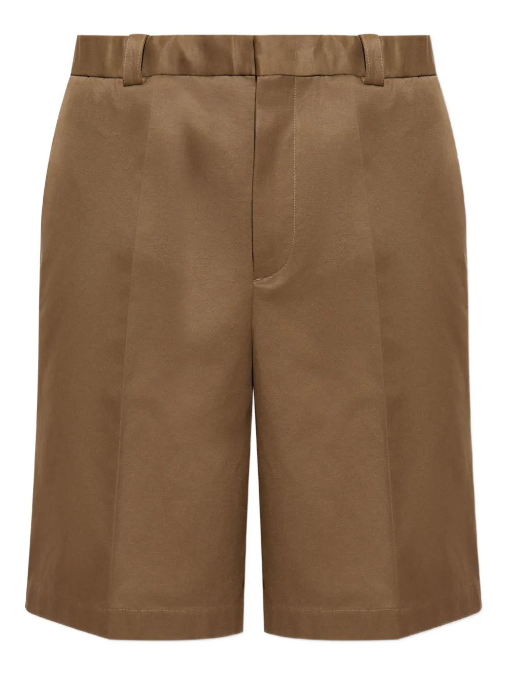 Jil Sander pleated cotton shorts | Brown | Image 1