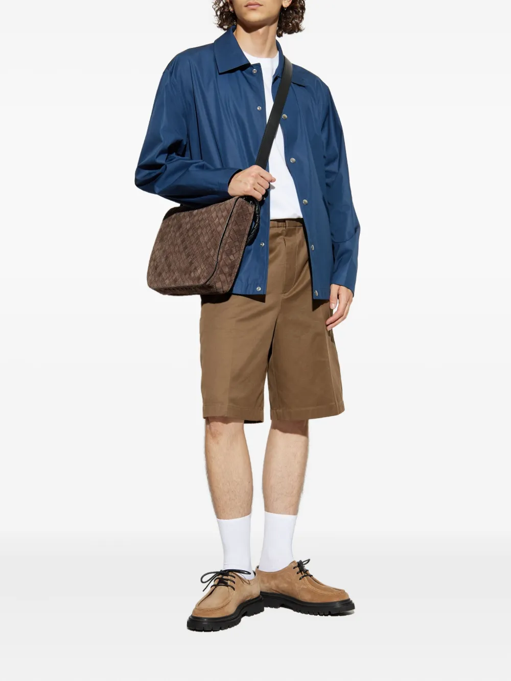 Jil Sander pleated cotton shorts - Bruin