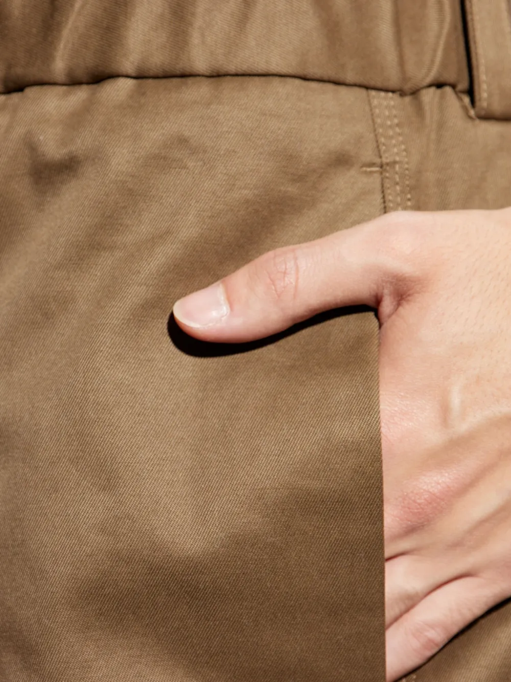 Jil Sander Geplooide katoenen shorts Bruin