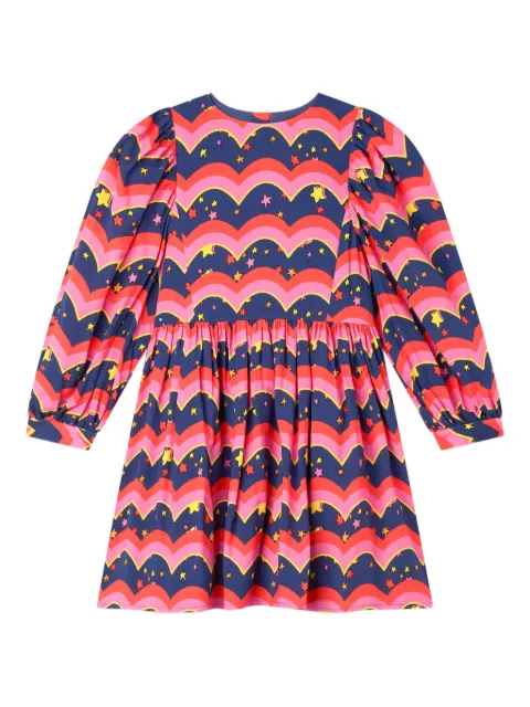 Stella McCartney Kids star-print puff-sleeve dress