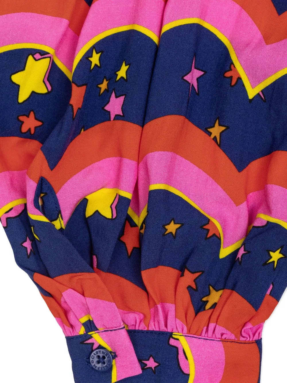 Stella McCartney Kids Jurk met pofmouwen en sterrenprint Roze