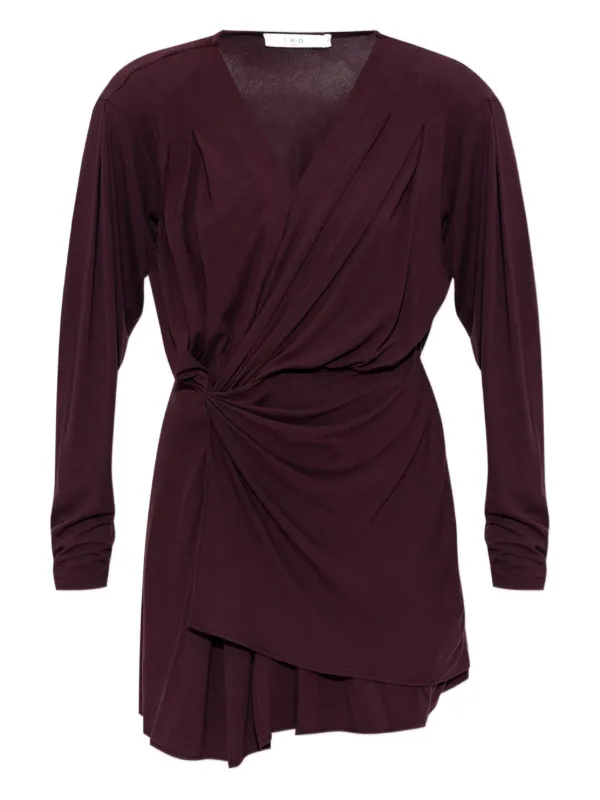 iro mini dress Katie wrap-effect crepe mini dress - ecru