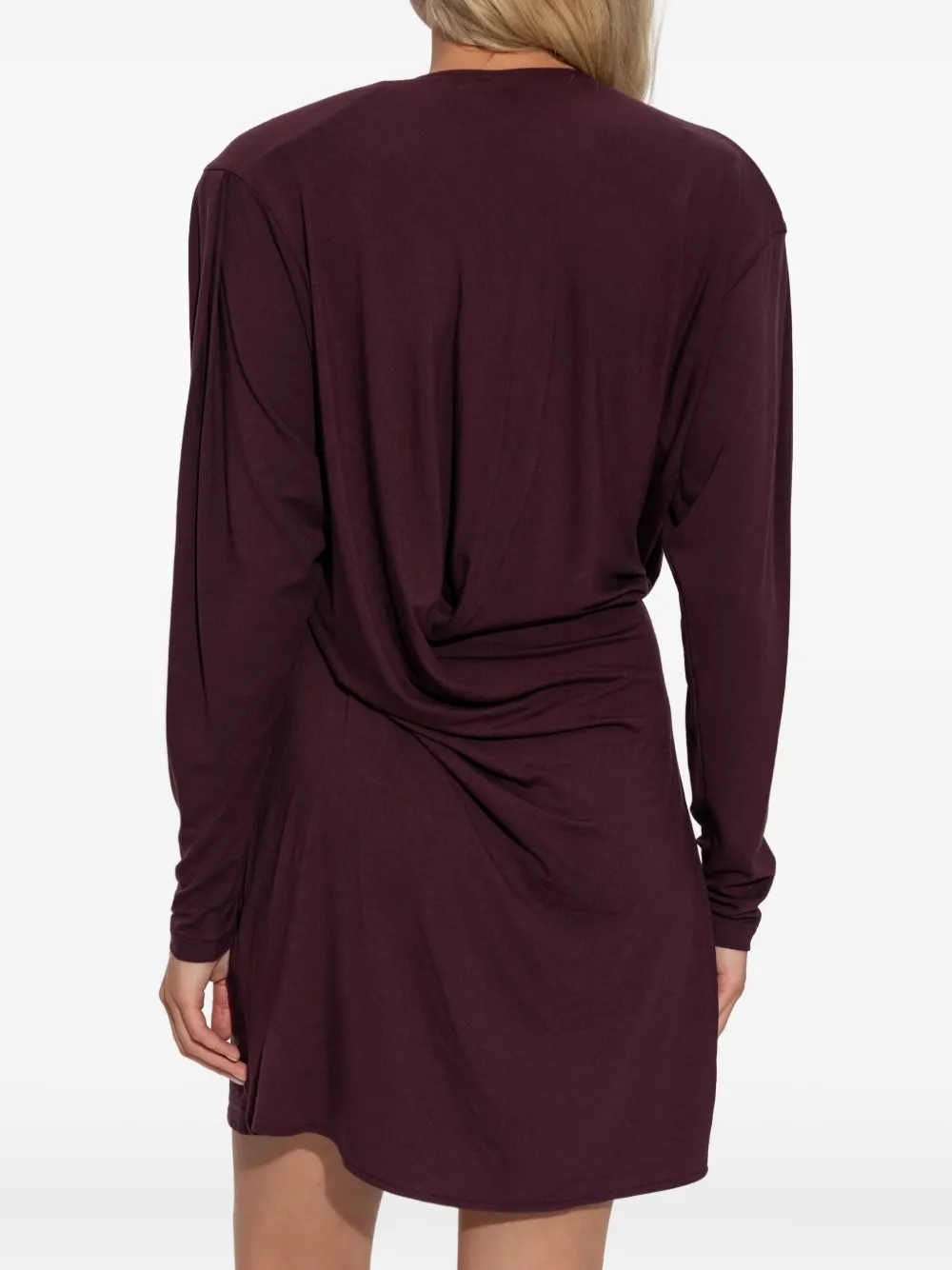 IRO Mini-jurk met V-hals en gedraaid detail Rood