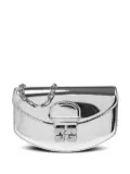 GANNI metallic-effect clasp chain mini bag - Grey