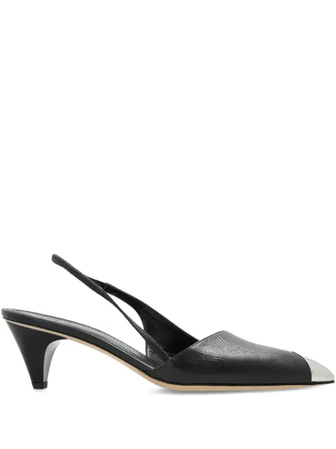IRO 60mm Stargey slingback metallic-toe pumps