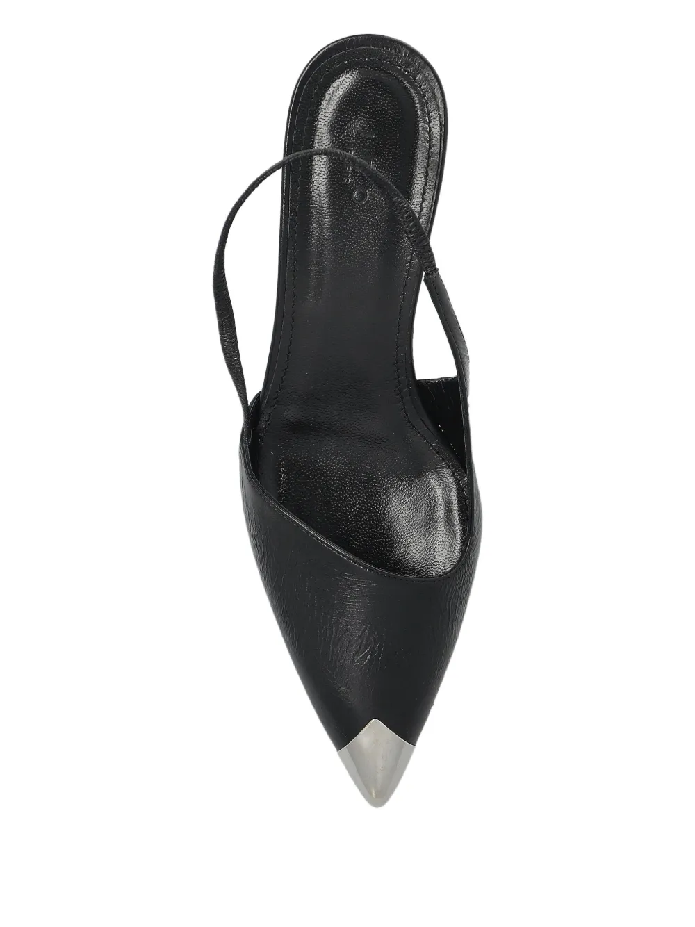 Iro 60mm Stargey Slingback Metallic-toe Pumps In Black