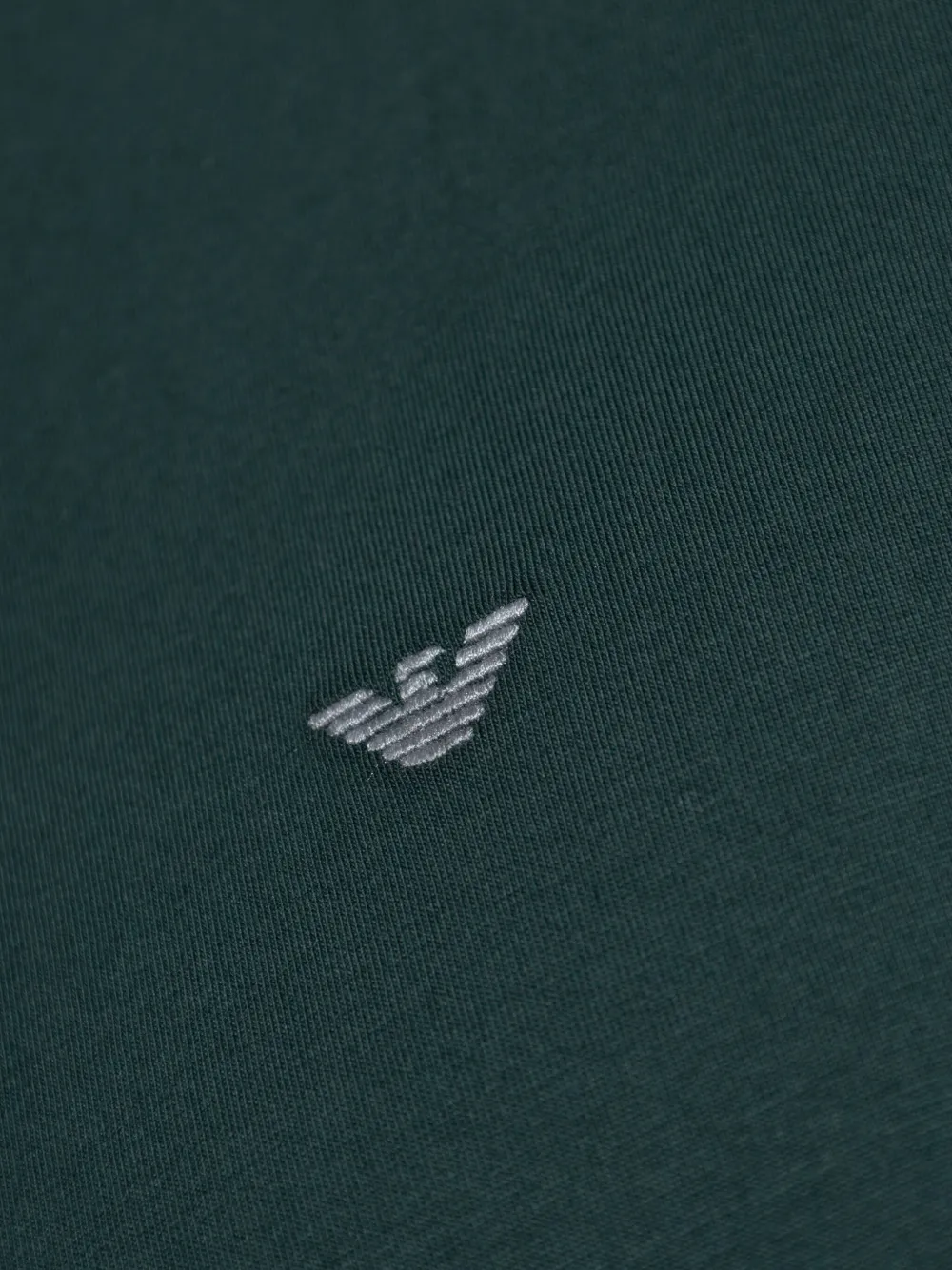 Emporio Armani Logo-embroidered Stripe-pattern Pyjamas In Green