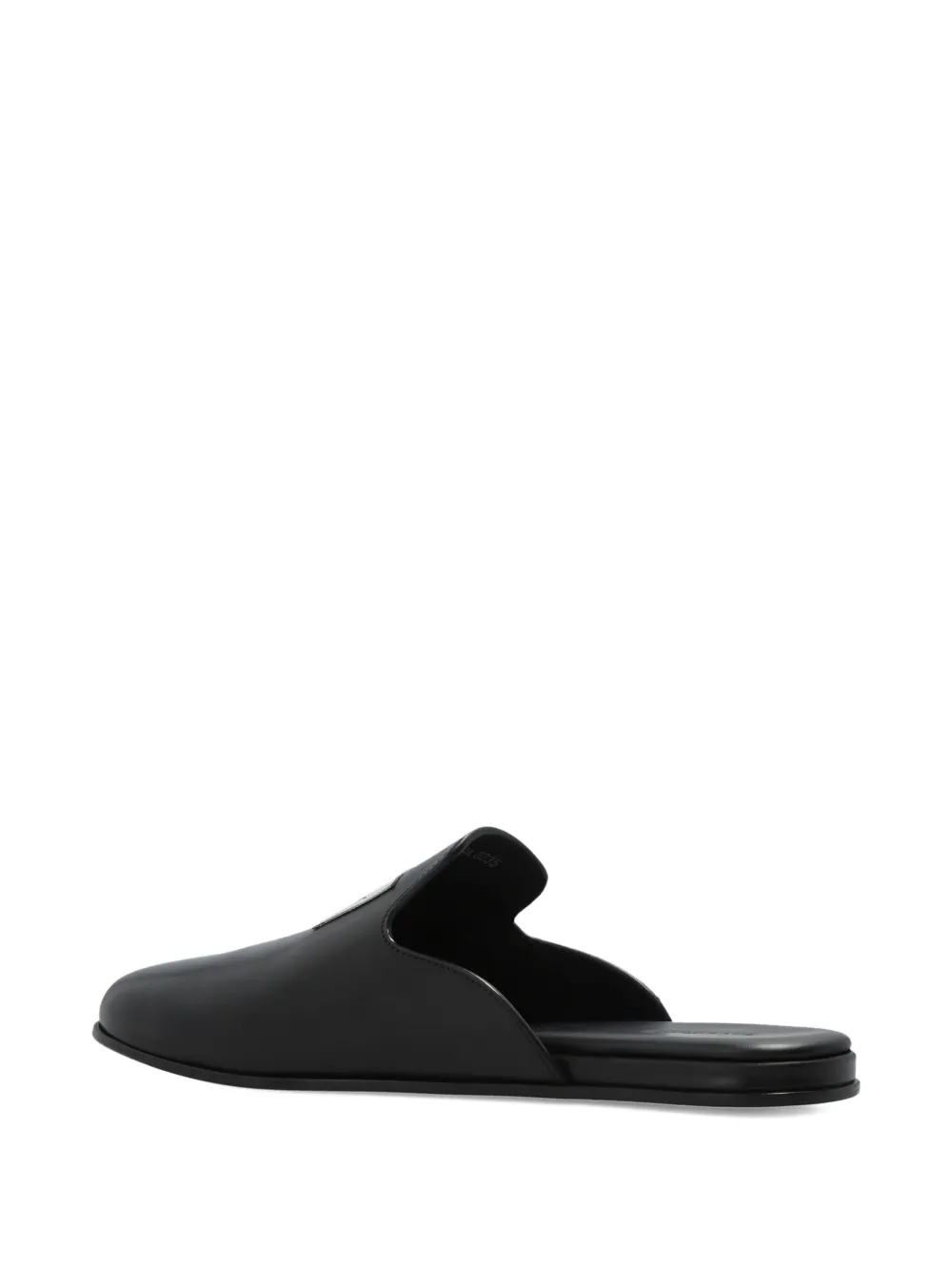Givenchy logo-patch leather mules Black