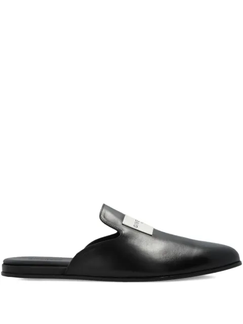 Givenchy logo-patch leather mules