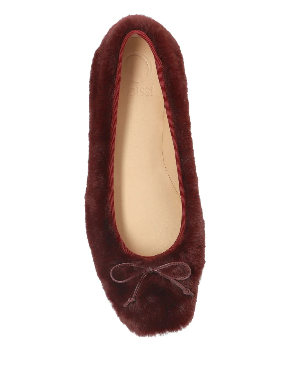Odissi Lou Bow-embellishment Ballet Flats In Burgundy