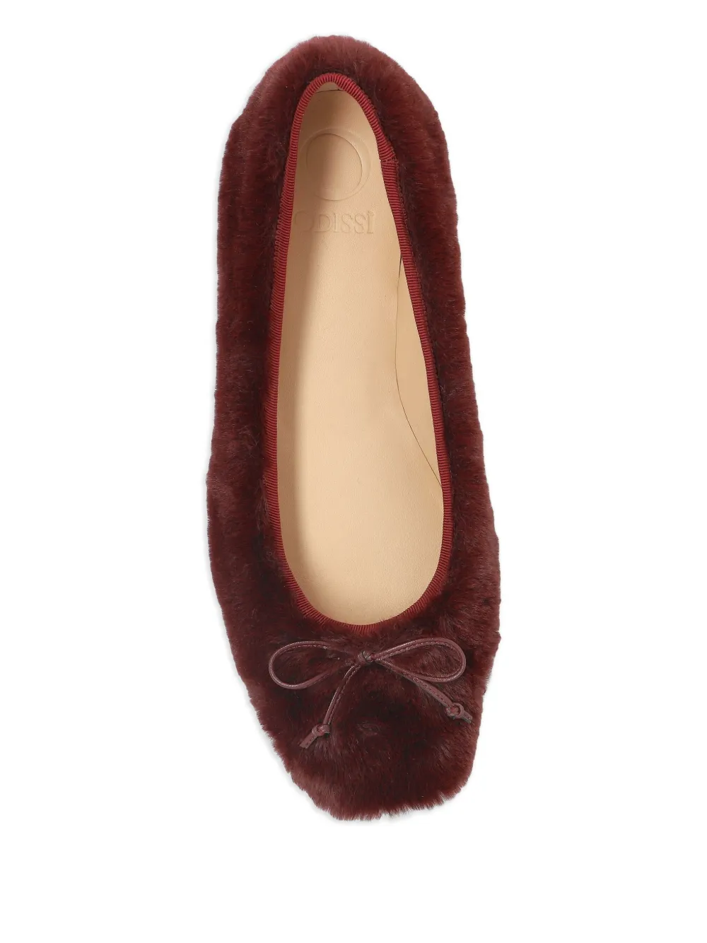 Odissì Lou bow-embellishment ballet flats Red