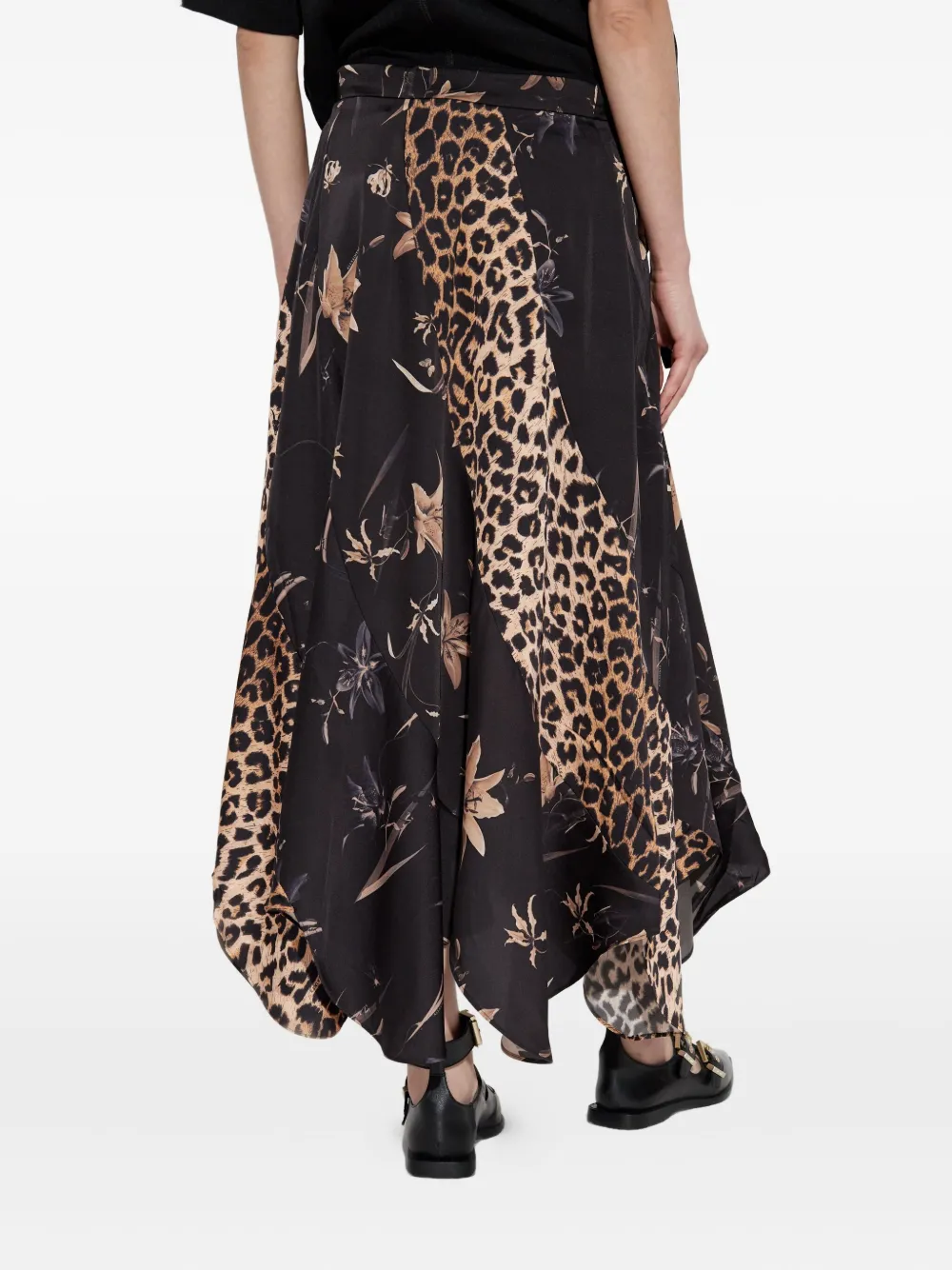 Allsaints Leopard-print Drawstring Skirt In Animal Print