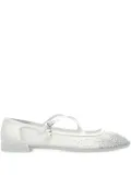 Jimmy Choo crystal-embellished flat pumps - White