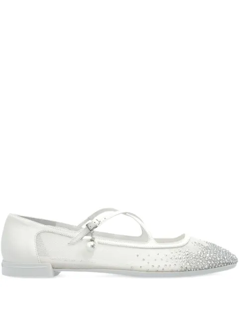 Jimmy Choo crystal-embellished flat pumps