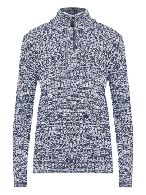 Tod's half-zip textured wool sweater