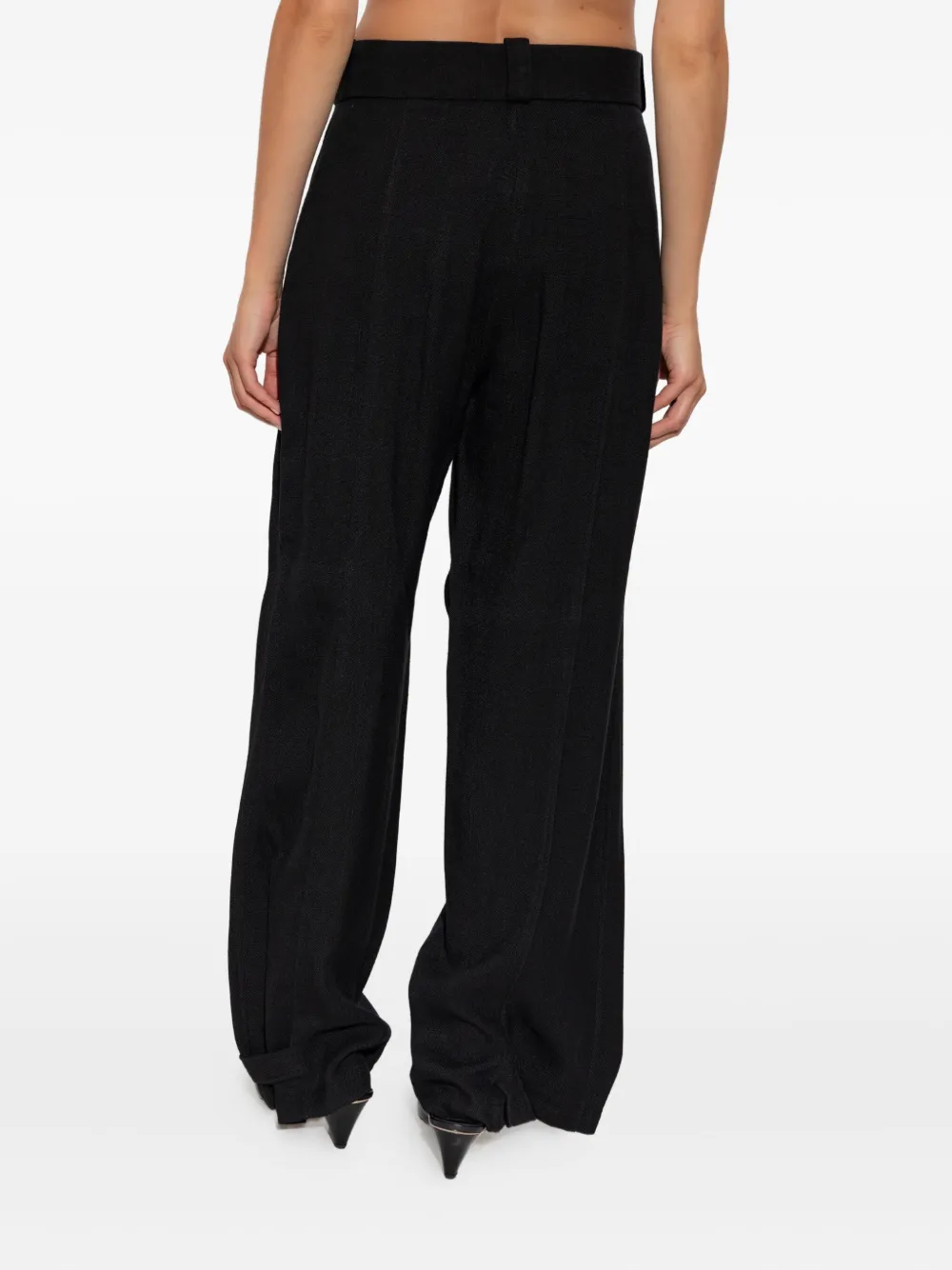 Iro Pleated Button-fastening Trousers In Black