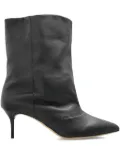 IRO 65mm Loly slouchy leather pointed-toe boots - Black