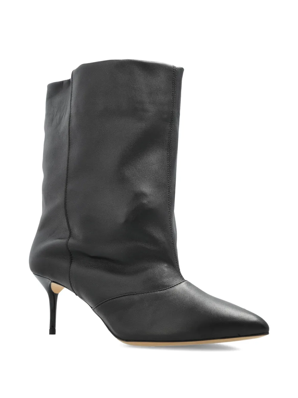 IRO 65mm Loly slouchy leather pointed-toe boots Black