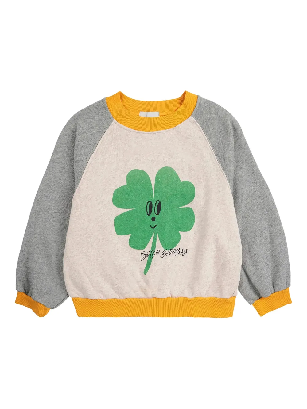Bobo Choses Lucky Clover raglan sweatshirt | Neutrals | Image 1
