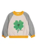Bobo Choses Lucky Clover raglan sweatshirt - Neutrals