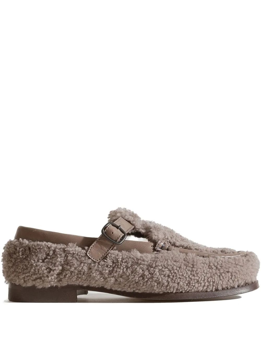 Hereu Alber Shearling Loafers In Gray