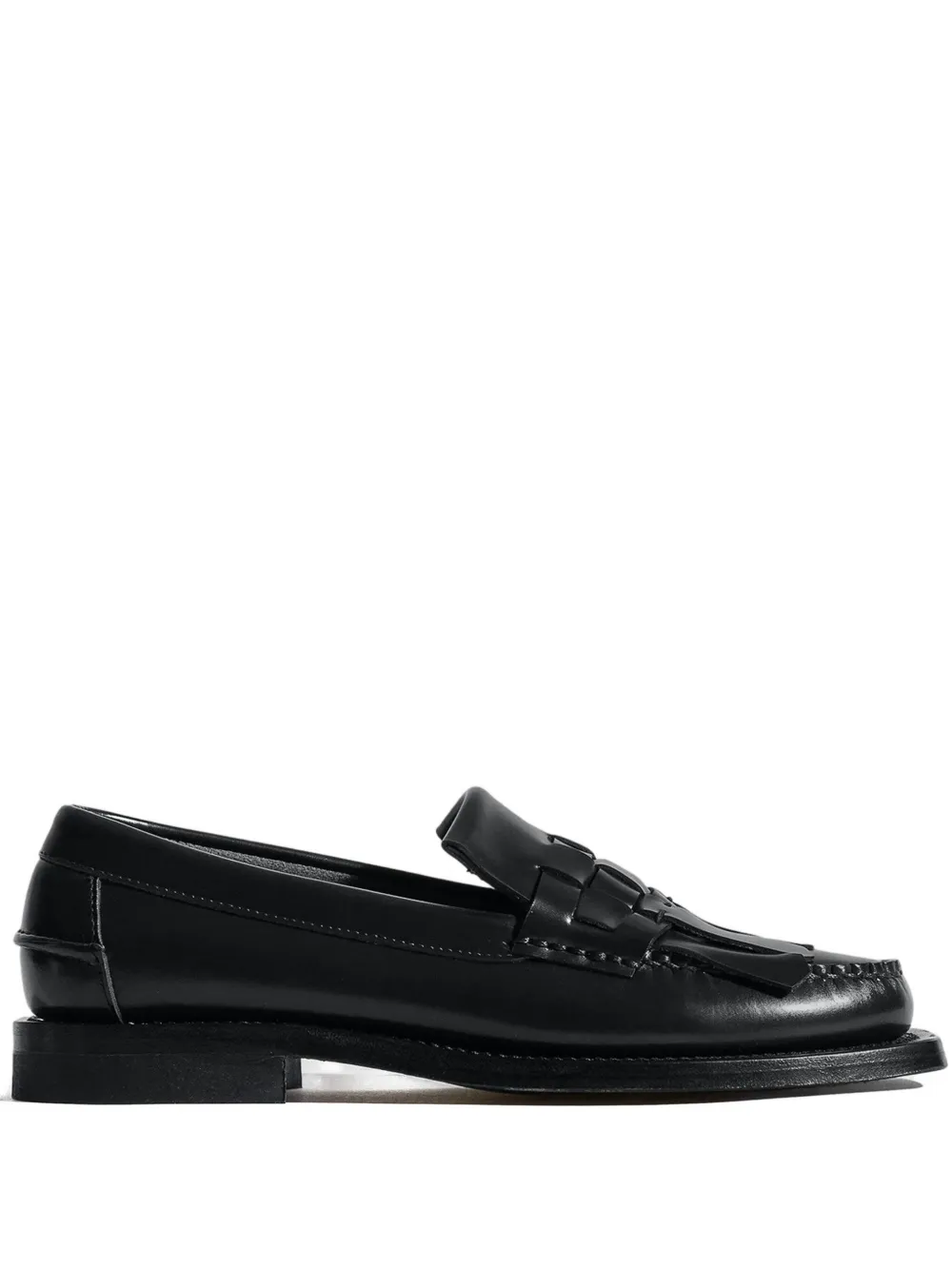 Hereu fringes leather loafers Black