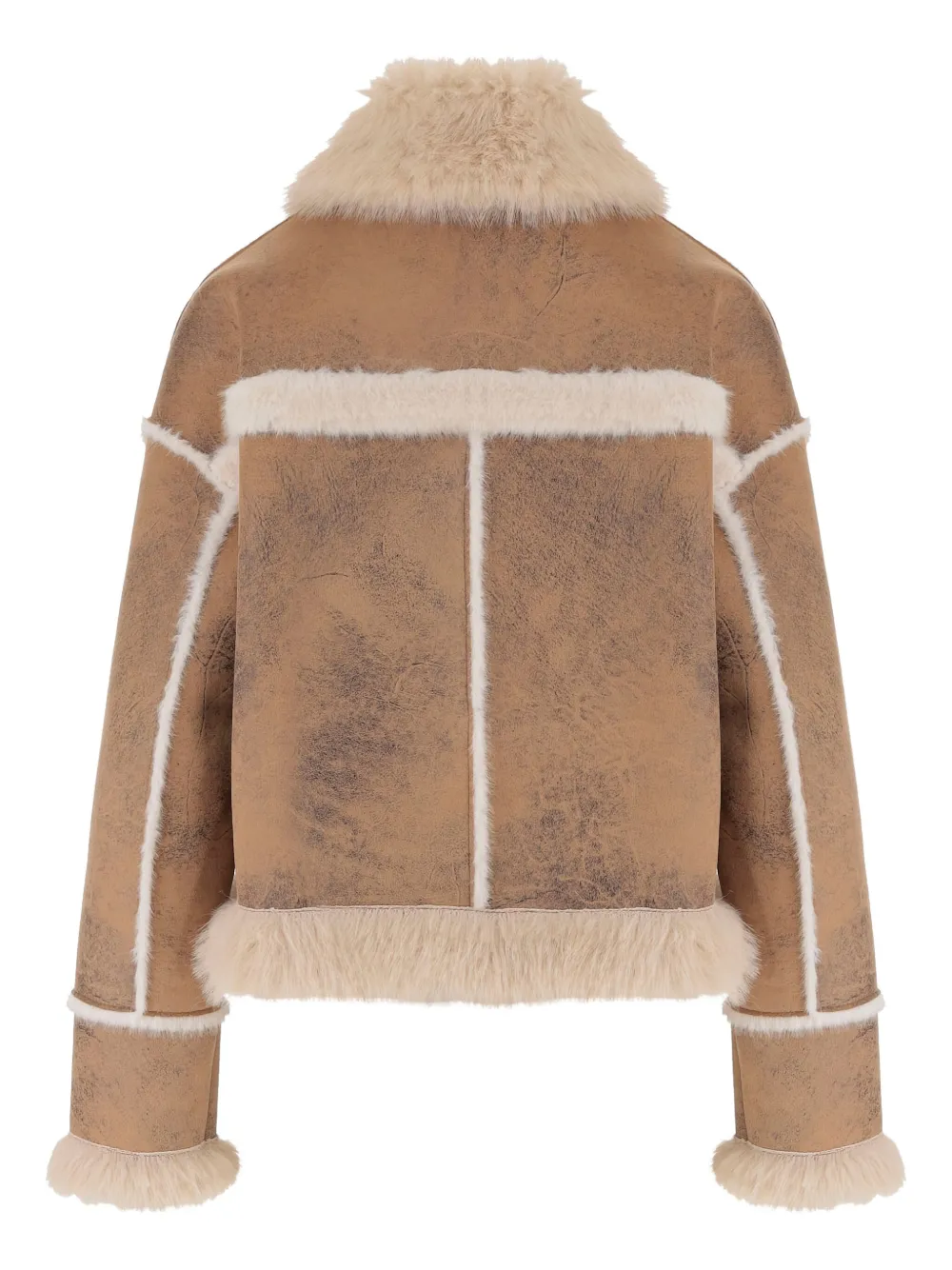Uncommon Faux-fur Side-zip Jacket In Brown
