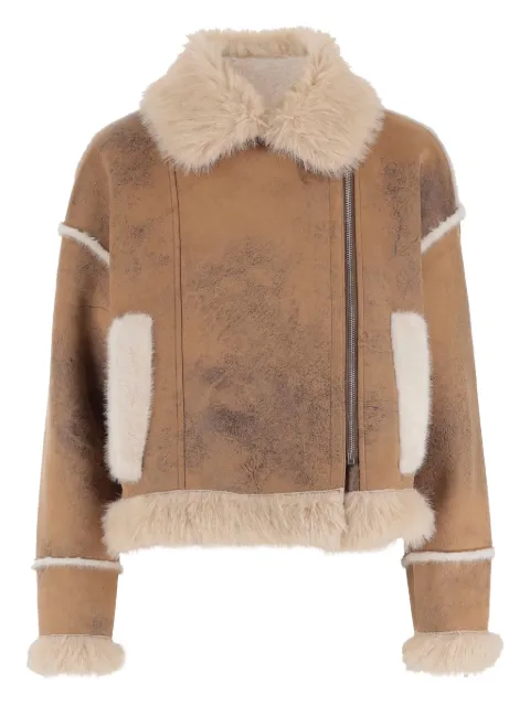 UNCOMMON faux-fur side-zip jacket