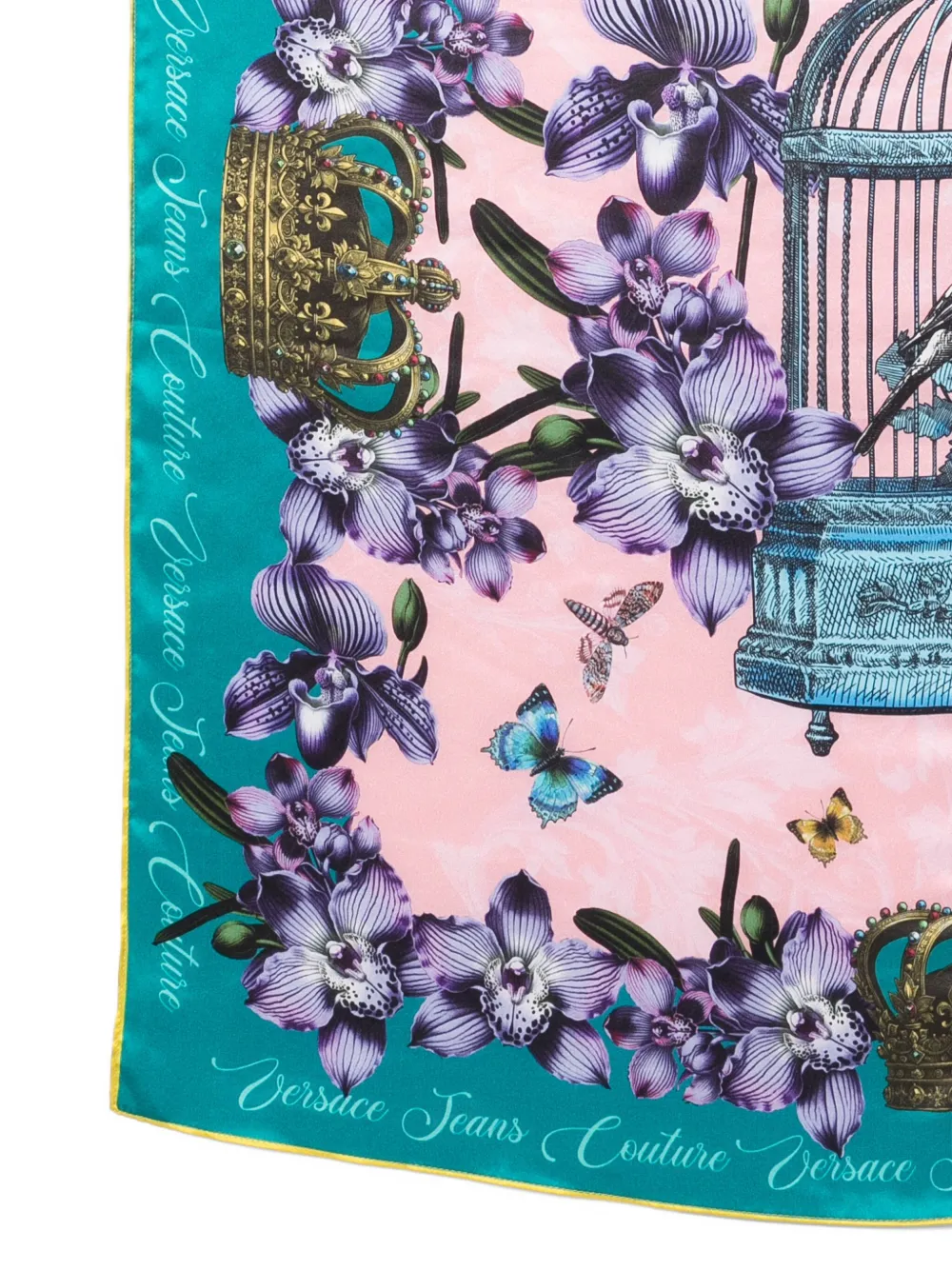 Versace Jeans Couture Sjaal met grafische print Roze