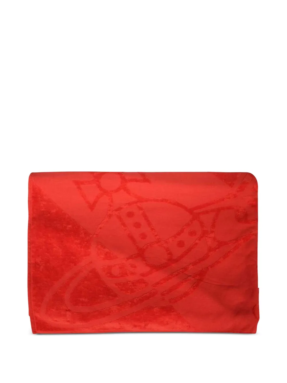 Vivienne Westwood Logo-detail Cotton Beach Towel In Red