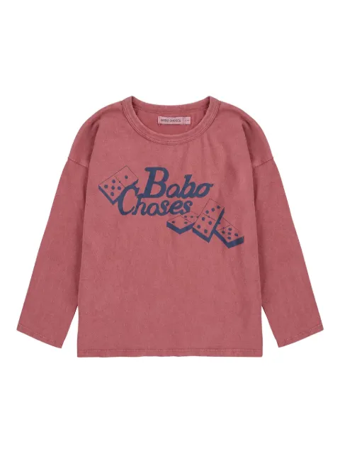 Bobo Choses Dominos print long-sleeve T-shirt