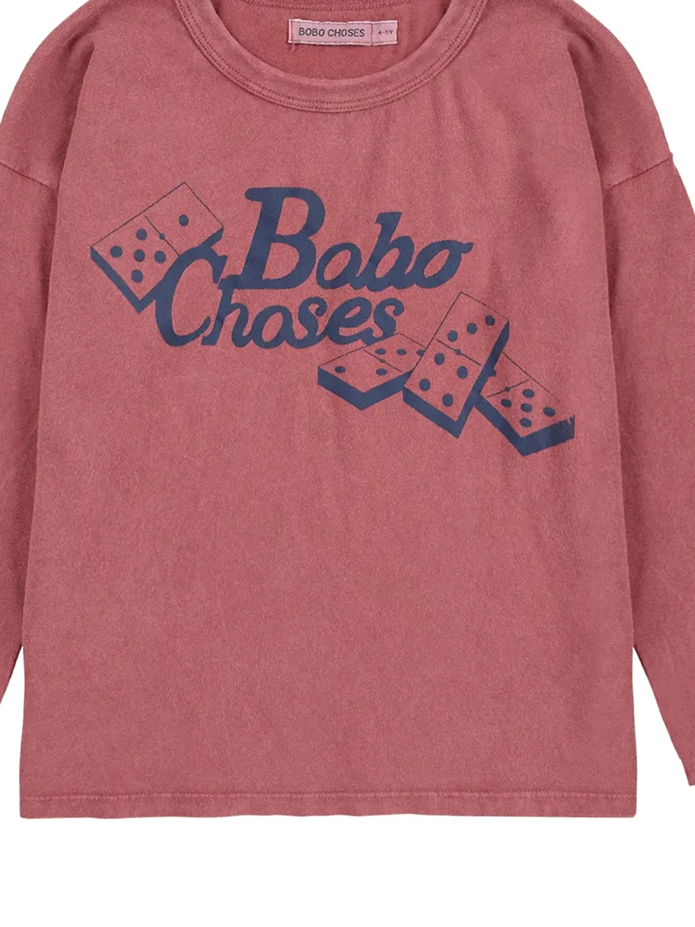 Bobo Choses Dominos Print Long-sleeve T-shirt In Pink