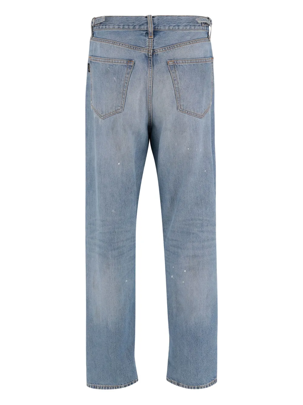 Haikure Jeans met vijf zakken en verfspatten - Blauw