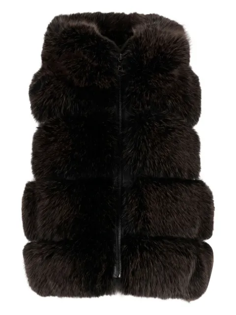 UNCOMMON sleeveless faux-fur coat