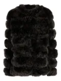 UNCOMMON faux-fur panelled coat - Brown