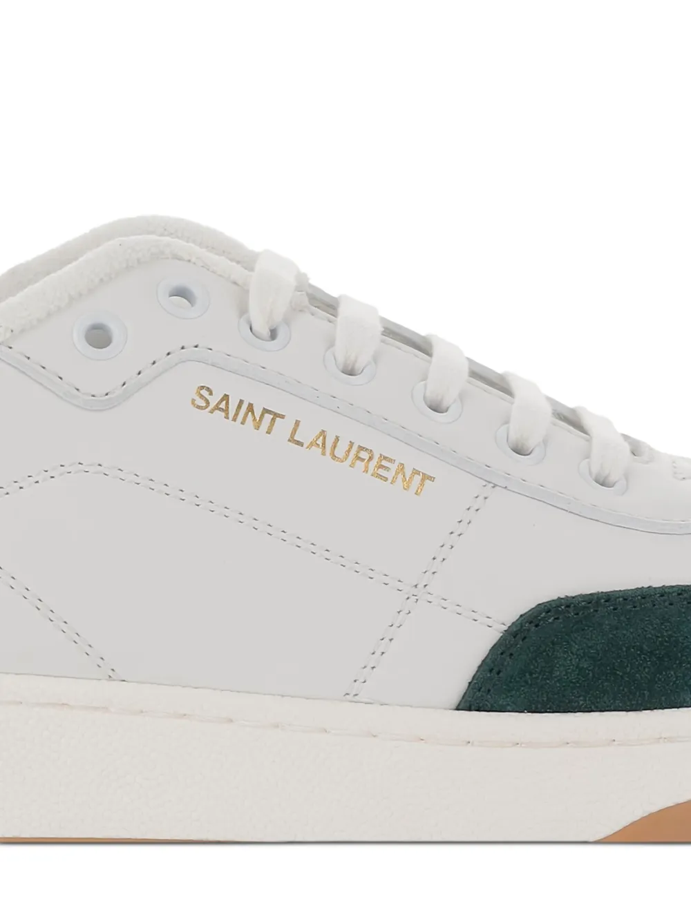 Saint Laurent Leather Low-top Sneakers In White