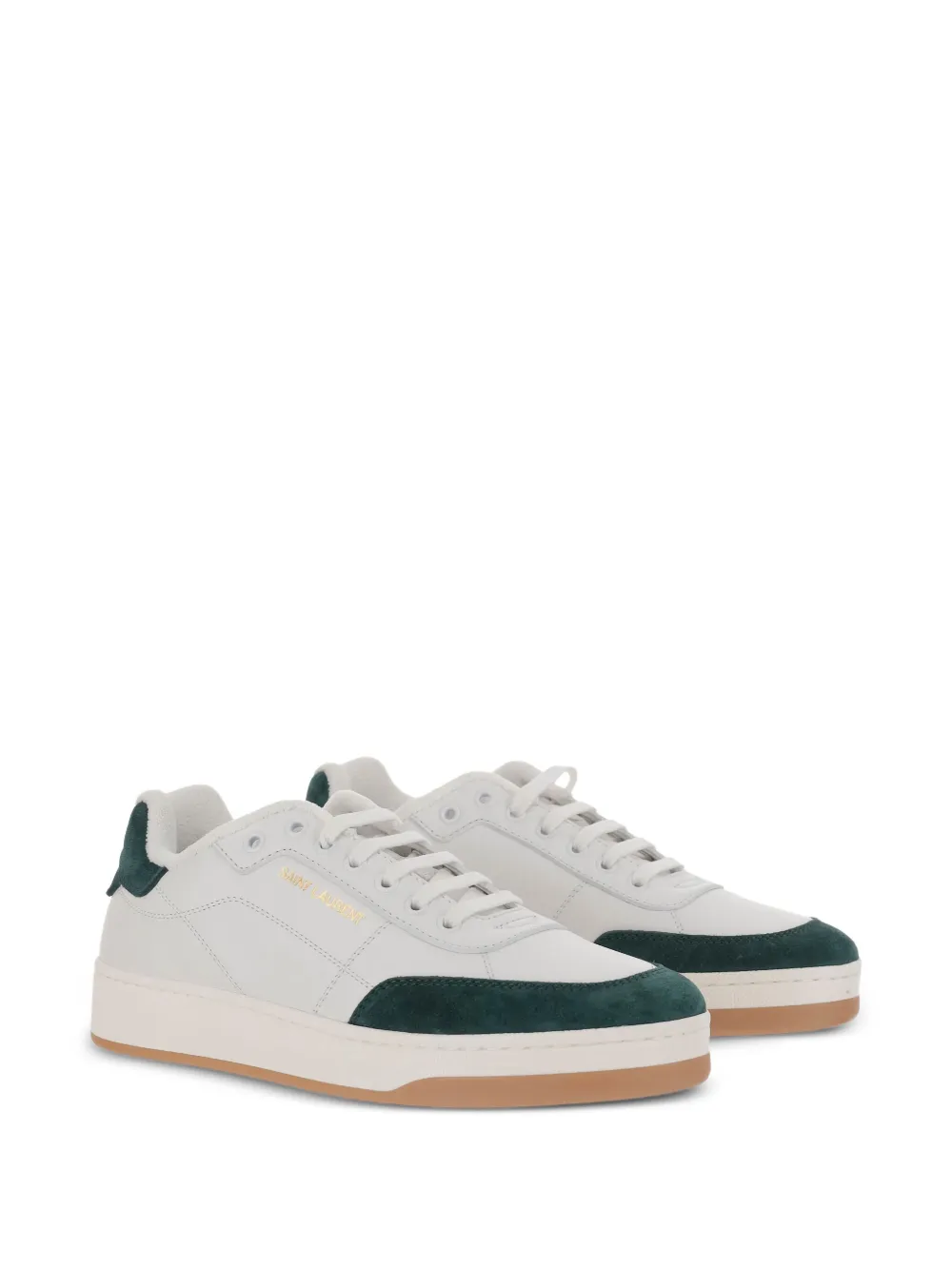Saint Laurent Leather Low-top Sneakers In White