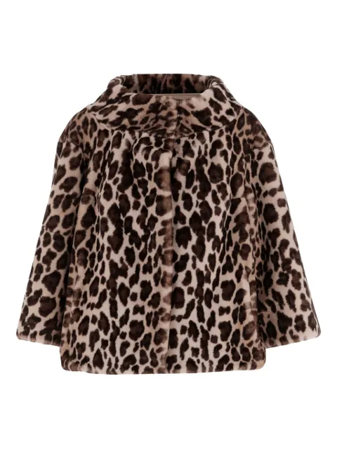 UNCOMMON leopard-print wide-collar coat