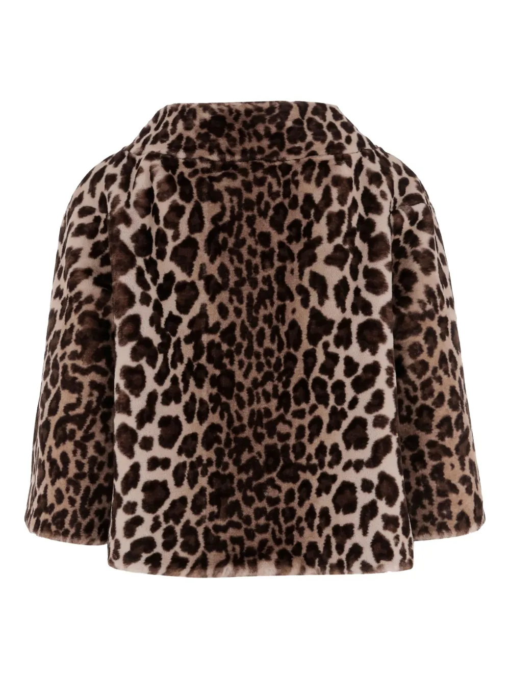 Uncommon Leopard-print Wide-collar Coat In Animal Print