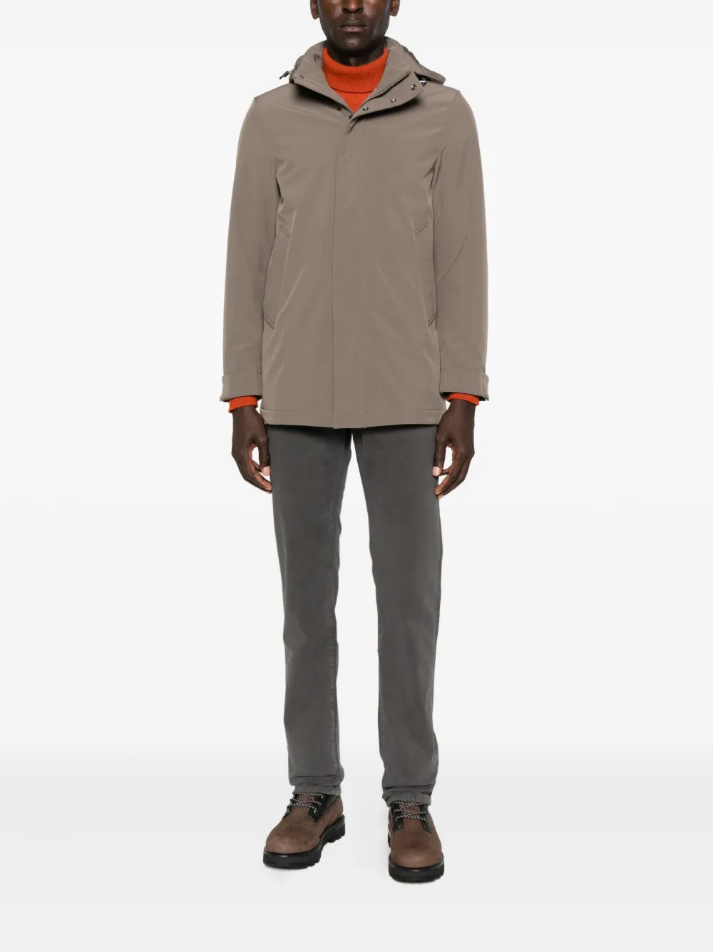 Woolrich hooded buttoned coat | Raincoats | Image 2