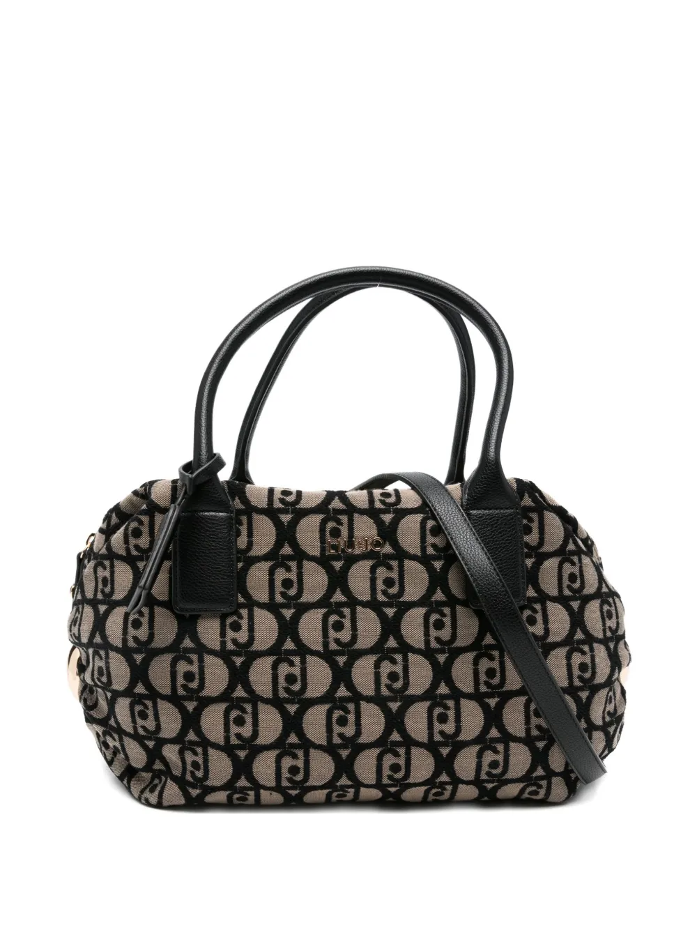 Liu •jo Monogram Bag In Neutral