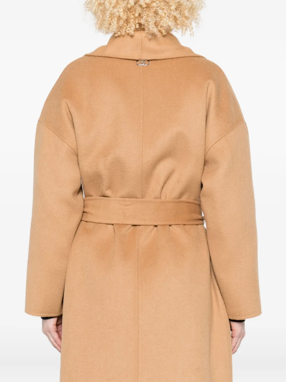 Liu •jo Belted Patch-pocket Coat In Neutral